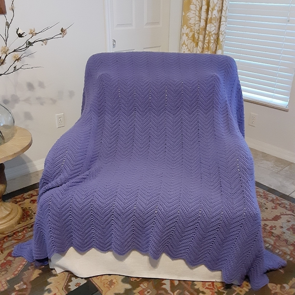Purple crochet Afghan